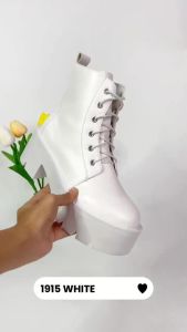Sepatu Docmart Sneaker Boots Fashion Wanita Korean Style Black Glossy