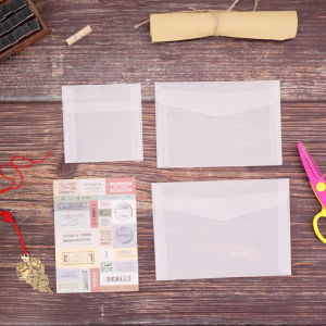 Simple and Fresh Blank Parchment Paper Envelope Creative Retro Translucent Envelope Postcard Greeting Card Storage Seal