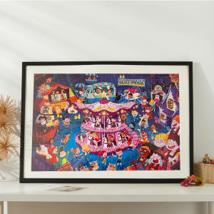 Advanced Educational Wooden Picture Frame Wall Hanging 200 Pieces 300 Pieces Puzzle Photo Frame 1000 Pieces Eco-Friendly