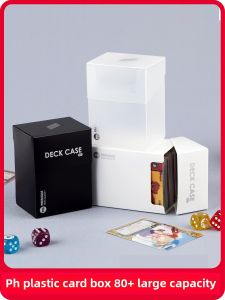 กล่องใส่การ์ดพลาสติกสำหรับเกมการ์ด Yu-Gi-Oh! Pokemon Ultraman กล่องใส่การ์ดขนาดเล็ก 80+ กล่องใส่การ์ดขนาดใหญ่ได้ 140 ชิ้น