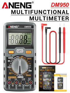 ANENG | ANENG DM950 Handheld Digital Multimeter1999 CountsAC DC Voltage Current Ohm Capacitance NCV hFE Detector Electrician Tools