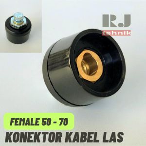 Konektor Kabel Las Female Panel Socket Besar 50 - 70 Mesin Travo  Las