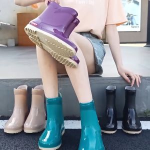 Women Rain shoe Lady rain boot anti splashing waterproof shoes Kasut Hujan air Kasut Kerja