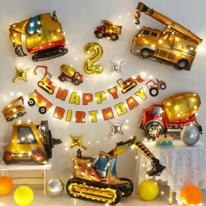 Đồ Trang Trí Tiệc Sinh Nhật Ô Tô Cho Bé Trai Baloons Décor Wall Background Scene Decor Balloons Birthday Boy Car Theme