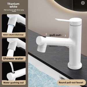 YALANDENG | Cold & Hot Pull-Out Bathroom Faucet