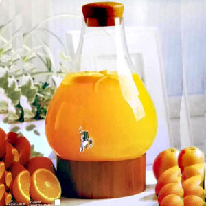 กระป๋องน้ําผลไม้ความจุใหญ่พร้อมก๊อกน้ํา ขวดไวน์แก้วโปร่งใส 25L ถังเครื่องดื่มบริการอัตโนมัติ กระทะน้ําเย็นพาณิชย์พร้อมสวิตช์