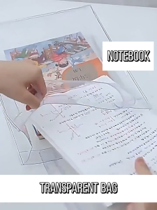 Waterproof Clear Bag Shopping Handbag Transparent Cosmetic Bag Clear Tote Bag with Handle and Button School Supplies