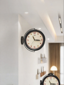 MEISD | Creative Double-Sided Corner Clock Quiet Modern Minimalist Living Room Wall Clock
