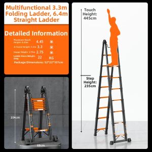 ZHUOLESHI | Carbon Steel Telescopic Multipurpose Ladder