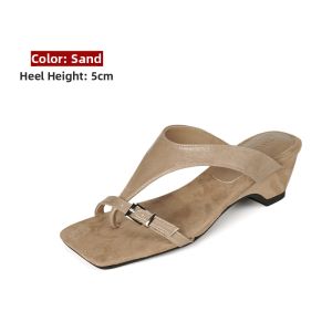 MIFEI | Leather Vintage Style Summer Slip-on Sandals