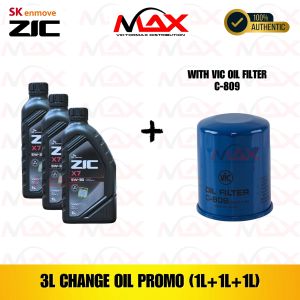 SK-ZIC 3 Liters X7 5W30 For GASOLINE Engine with C-809 Vic Oil Filter Bundle