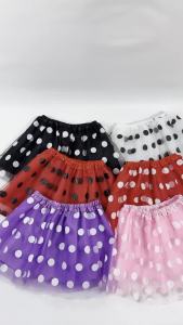 10 Colors Childrens Girls Mesh TUTU Skirt Length 30cm with Lining Ladybug Polka Dot Mesh Skirt for Dance Party Dress Up