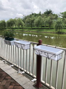 Rectangular Flower Pot Rack Supporting Planting Pot Resin Plastic Basin Green Plant Balcony Pot Rectangular Square Basin Vegetables