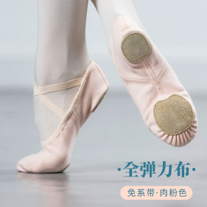 Full Elastic Band Dance Shoes Women Adults Soft Bottom Camel Classical Dance Practice Cat Claw Shoes No Tie Easy Wear Ballet Flats