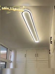 Nordic Chandelier Ceiling Light Tri color Balcony Corridor Long Ceiling Lights Modern Living Room Lamp Cloakroom Lamps