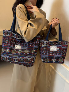 JIFANPAUL | Large Capacity Canvas Bag Retro Tote