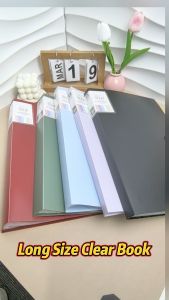 2pcs Clear Book Long Clear Folder 30/60/80/100 Page Presentation Book File Organizer Paper Organizer