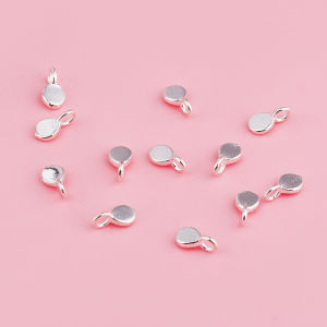 Mini Smooth Pearl Pendant S925 Sterling Silver Bracelet Necklace Jewelry Ice Breaker Dangle Charm Fashionable DIY Accessory