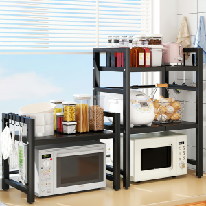Kệ Lò Vi Sóng kích thước có thể điều chỉnh 2/3 tầng -Kệ Để Lò Vi Sóng Điều chỉnh chiều cao Kệ Để Đồ Nhà Bếp ALLIN