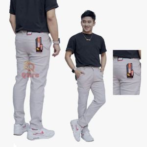 CELANA PANJANG Cream CHINO CHINOS POLOS PRIA PREMIUM QUALITY