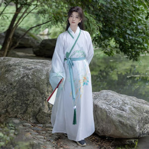 Elegant Youth Hanfu Mens Ming Dynasty Robe Integrated Performance Costume Handsome Traditional Chinese Clothing