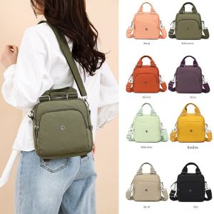 กระเป๋าเป้สะพายหลังผ้าไนลอน Oxford แบบลำลองสำหรับผู้หญิง กระเป๋าสะพายข้างผู้หญิงแบบสะพายข้างได้ กระเป๋าเป้สะพายหลังแบบยูนิเซ็กซ์ขนาดเล็ก กระเป๋าถือทรงสี่เหลี่ยมเล็ก