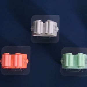 ที่แขวนไม้ถูพื้น/ไม้กวาดแบบพกพา พร้อมกาวในตัว ทนทาน สำหรับติดผนัง คุณภาพสูง