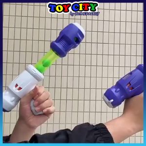 Kids Outdoor Game Toy Foam Ball Air Toy Gun with Standing Target Goal Pitching Arcade Net Toys For Boy and Girl Birthday Gift [READY STOCK]