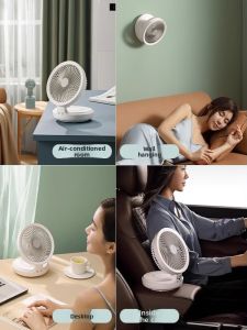 Edon Floating Office Kitchen USB Fan Desktop Air Circulation Fan Wall Mounted Charging ABS Material Remote Control Oscillation