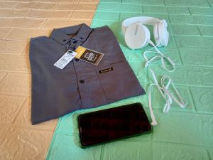 Kemeja polos Casual Pria Lengan pendek Bahan oxsfort BEST QUALITY ( BAYAR COD )