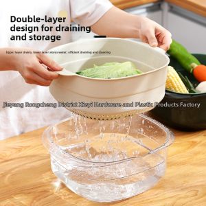 Home Use Double Layer Washing Basket