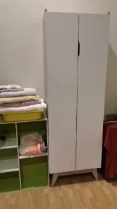 💕FEF SHOP💕FEF 99779978 High Shoe Cabinet / Natural & Walnut / Almari Kasut 2 Pintu