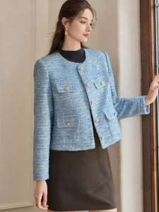 Roey s house | French Chic Slim Fit Blue Collar Short Jacket