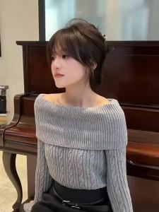 YUEDING | Natural Thin Real Hair Bangs Wig