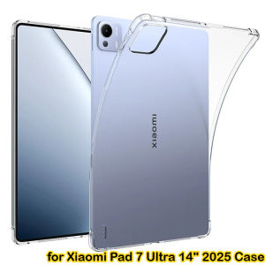 HD Ultra Slim Case for Xiaomi Pad 7 Ultra Case 14 Inch 2025 Pad 7/7pro 11.2" Soft TPU Clear Back Cover with 4 Shockproof Airbags