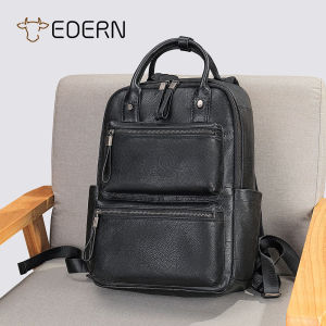 Ba lô da thật sức chứa lớn mới cho nam 13.3 inch Ba lô đi học da bò thường ngày thời trang Túi đựng máy tính xách tay Ba lô du lịch nam