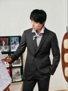 Spring New Fashionable Mens Suits Wool Irregular Collar