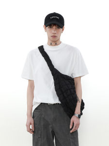 เสื้อยืดคอกลมแขนสั้นผ้าฝ้ายแท้สไตล์อเมริกันสำหรับผู้ชาย ทรงหลวม ทรงเข้ารูป แฟชั่นฤดูร้อน คอลเลกชั่นใหม่