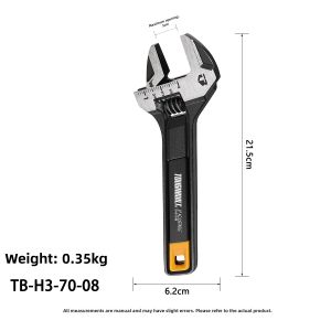 Toughbuilt | Black & Gold Dual-Scale Adjustable Wrench