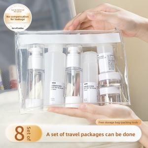 MONLEYTA | Portable Travel Vacuum Cosmetic Sample Set Lotion Spray Bottle Empty Container For Air Travel Manliata X0710174902