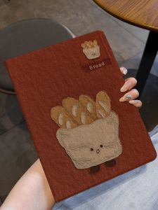 Book Style Protective Case for iPad 11th Gen 2025 Full Cover Anti-Fall 10.2 Inch Wake up Ten Generation Pen Slot pro Silk Texture iPad 9 Frosted Bread