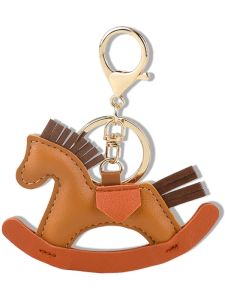 Cool Trendy Leather Horse Keychain Bag Pendant Swinging Horse Charm Car Keychain Fashionable Accessory for Bags And Keys