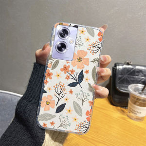 Phone Case Samsung A25 A15 A55 A35 A54 A34 A24 A14 5G 4G New 2023 Softcase Elegant Blooming Flowers Pattern Silicone Transparent Soft Casing Samsung A54 5G Cover Case