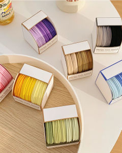 High Elasticity Gradient Candy Colored Hair Ties Womens Stylish No Damage Hair Bands Simple Design Hair Elastics Hair Accessories