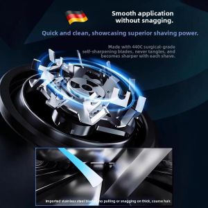 MONLEYTA | Portable Travel Electric Shaver For Men German Mini Cannon Car Mounted Beard Trimmer Multi-Function Grooming Titanium Blade