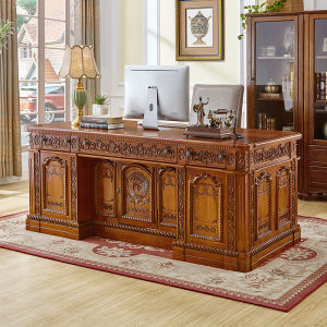 American Style Retro Solid Wood Office Desk Presidents Desk White House Strong Table Boss Table Executive Desk Computer Desk