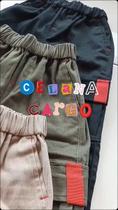 Setelan kaos anak terbaru kaos distro celana cargo panjang premium usia 3-14 tahun