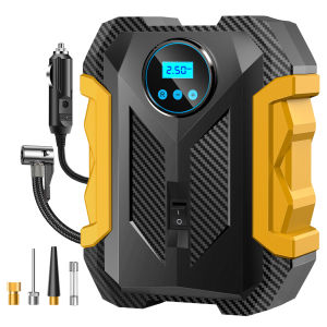 Carsun 12V Tire Inflator 35L/Min Portable Air Compressor 150Psi Digital Gauge Pump Led Light Auto Shut-Off Car Motorcycle Bike