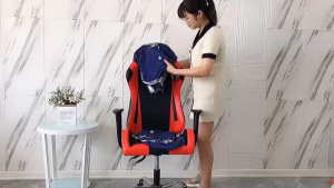 Gaming Chair Cover Elastic Office Chair Cover for Leather Office Game Reclining Racing Ruffled Gamer Chair Protector Stretch Printed Computer Chair Slipcover