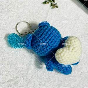 Móc Khoá Handmade Len Hình Gấu Bông Lovely Running Cõng Anh Mã Chạy Móc Khóa Móc Chìa Khoá - Lovely Running